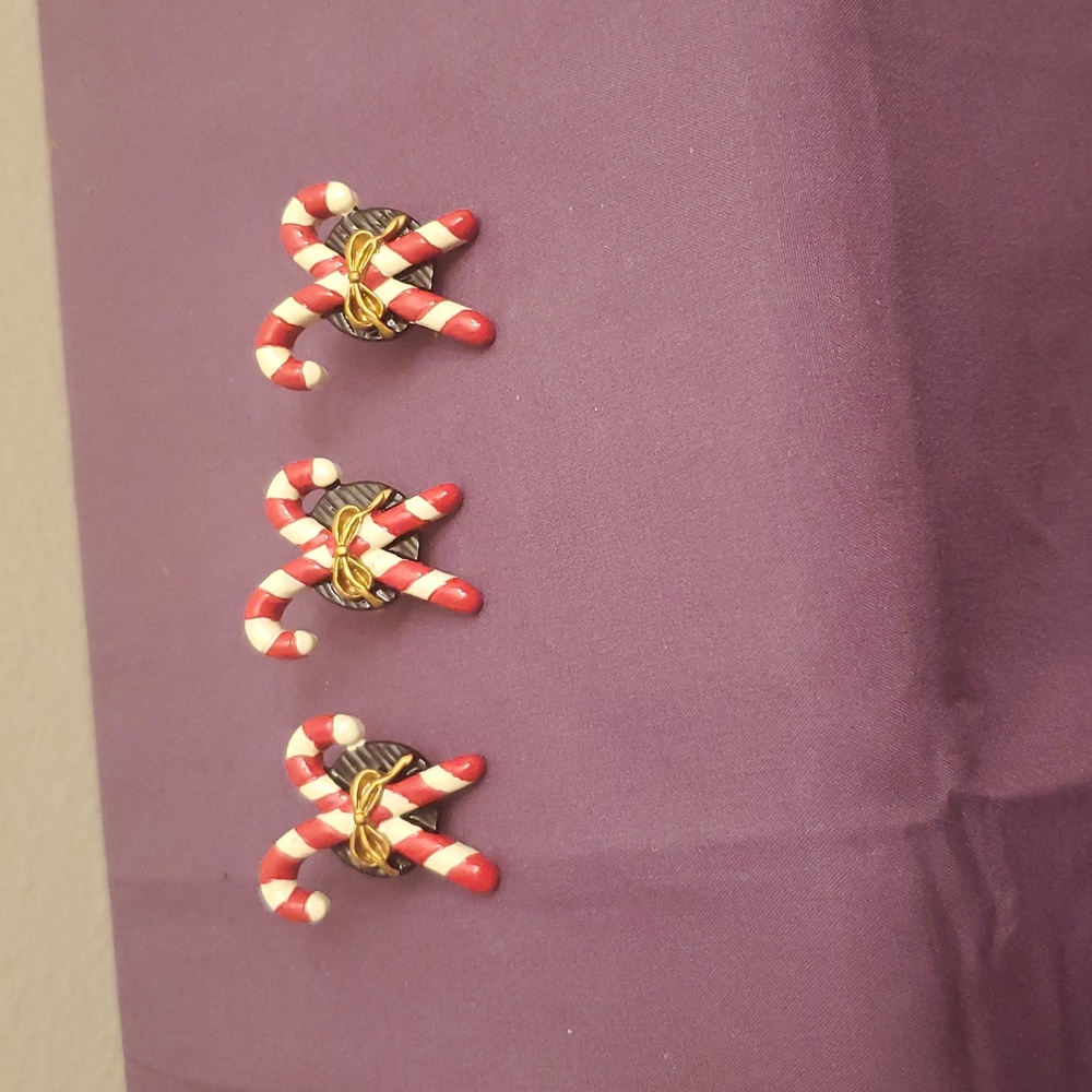 Candy Cane Earrings with Bow